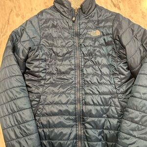 The North Face - Girls Size XL (14) Blue Reversible Jacket